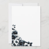 Black and White Floral Wedding After Party 招待状 (裏面)
