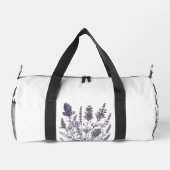 Black and white flowers ダッフルバッグ (裏面)