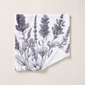 Black and White Flowers バスタオルセット (ウォッシュタオル)