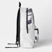 Black and White Flowers プリントバックパック (左)
