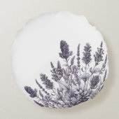 Black and White Flowers ラウンドクッション (裏面)