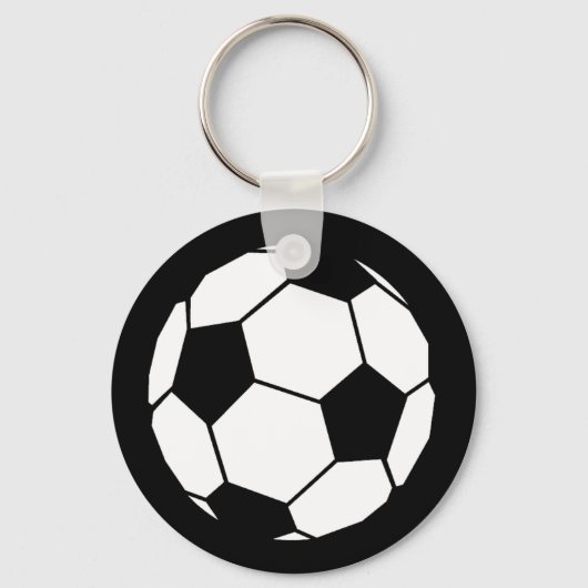 Black and White Football キーホルダー (正面)