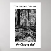 Black and White Forest Glory of God Poster ポスター (正面)