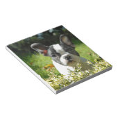 Black and White French Bull Dog Puppy ノートパッド (アングル)