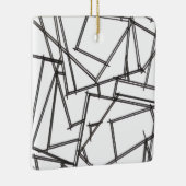 Black And White Geometric セラミックオーナメント (右)