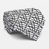 Black and White Geometric ネクタイ (ロール)