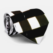 Black and White Geometric Abstract Glitch  ネクタイ (ロール)