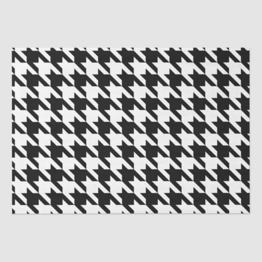 Black and White Geometric Houndstooth Decoupage 薄葉紙 (正面)