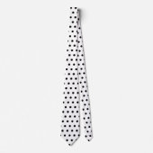 Black and White Geometric Minimal Polka Dot Trendy ネクタイ (正面)