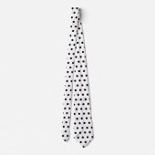 Black and White Geometric Minimal Polka Dot Trendy ネクタイ (裏面)