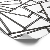 Black And White Geometric-Modern Minimalist  ポスター (角)