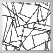 Black And White Geometric-Modern Minimalist  ポスター (正面)