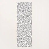 Black And White Geometric-Modern Minimalist ヨガマット (裏面)