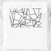 Black And White Geometric-Modern Minimalist 長方形シール (バッグ)