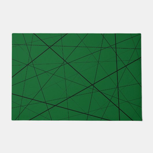 Black and white geometric pattern ドアマット (正面)