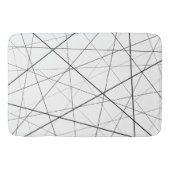 Black and white geometric pattern バスマット (正面)