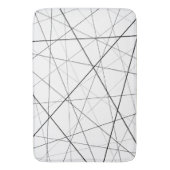 Black and white geometric pattern バスマット (正面縦)