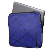 Black and white geometric pattern ラップトップスリーブ (正面左)