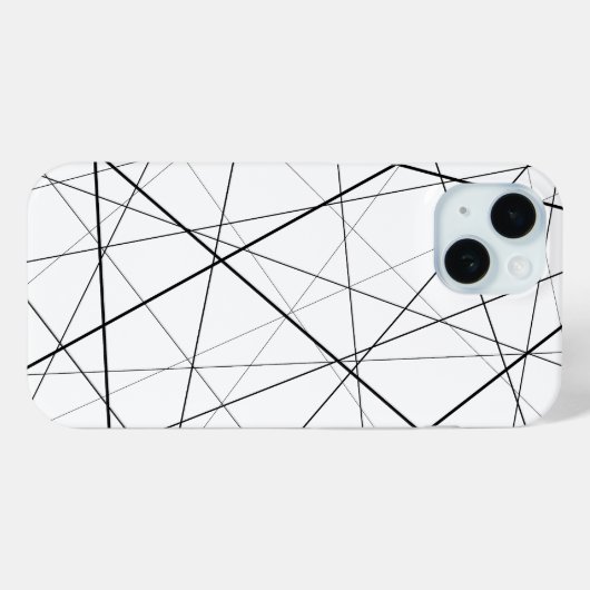 Black and white geometric pattern Case-Mate iPhoneケース (裏面 (横))