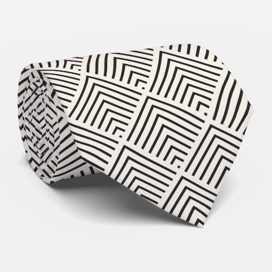 Black and white geometric pattern with overlapping ネクタイ (ロール)