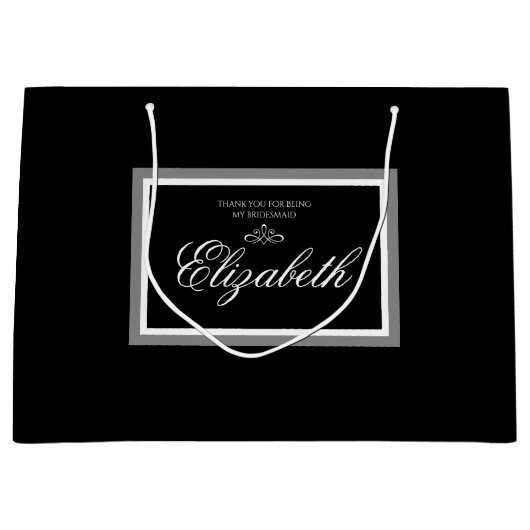 Black and white gift bag ラージペーパーバッグ (正面)