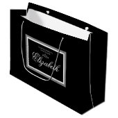 Black and white gift bag ラージペーパーバッグ (正面アングル)
