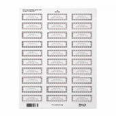 Black and White Gingham Plaid Custom  ラベル (フルシート)