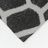 Black and White Giraffe Print フリースブランケット (角)