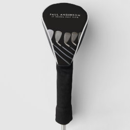 Black And White Golf Club Perosnalized Name Golfer ゴルフヘッドカバー