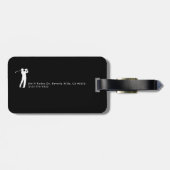 Black and White Golfer Name  ラゲッジタグ (裏面横)