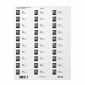 Black and White Gothic Mask Mailing Labels ラベル (フルシート)