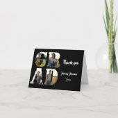 Black and White GRAD Photo サンキューカード (正面)