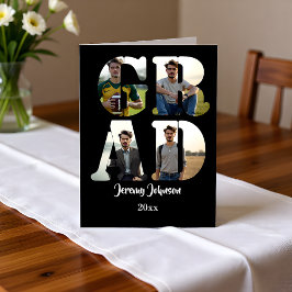 Black and White GRAD Photo Announcement 招待状