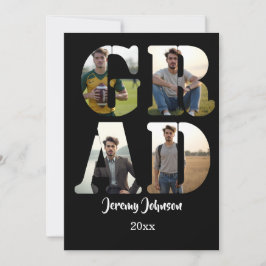 Black and White GRAD Photo Party  招待状