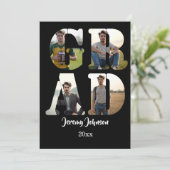 Black and White GRAD Photo Party 招待状 (スタンド正面)