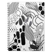 Black and white & gradient abstract graphic note ノートブック (正面)