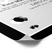 Black and White Graduate Homeschooler Diploma ポスター (角)