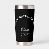 Black and White Graduate Thermos 保温保冷タンブラー (背面)