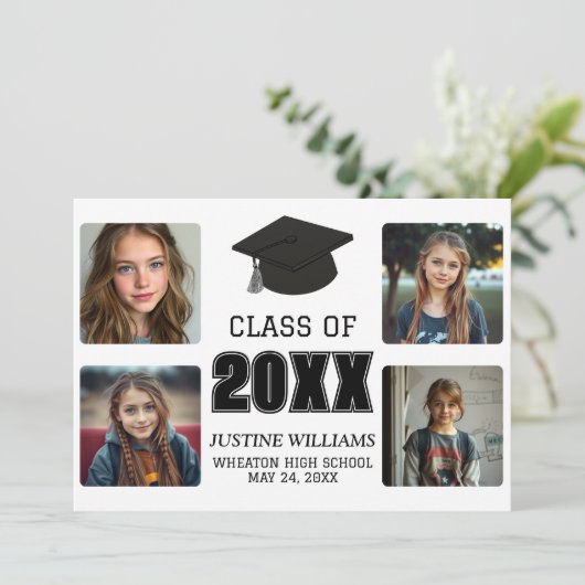 Black and White Graduation  案内状 (スタンド正面)