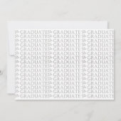 Black and White Graduation  案内状 (裏面)