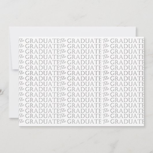 Black and White Graduation  案内状 (裏面)