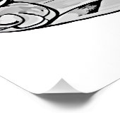 Black and white graphic fish ポスター (コーナー)