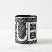 Black and White Grunge Fuel マグカップ (中央)
