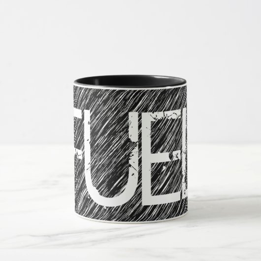 Black and White Grunge Fuel マグカップ (中央)