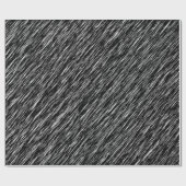 Black and White Grunge Pattern ラッピングペーパー (フラット)