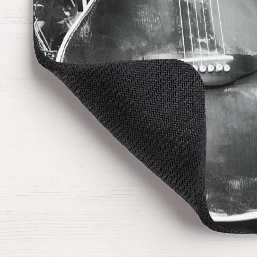 Black and White Guitar mousepad マウスパッド (コーナー)