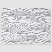 Black and White Hand-Drawn Wavy Line Pattern 薄葉紙 (正面)