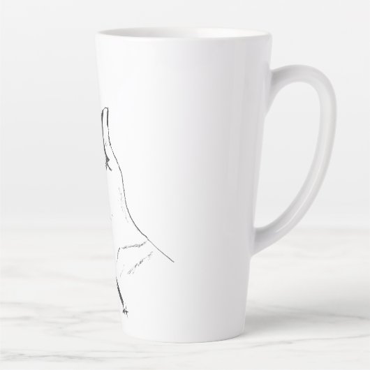 black and white hand on coffee mug カフェラテマグ (右)