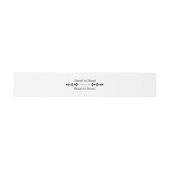 Black and White Hand to Hand Wedding 招待状ベリーバンド (フラット)