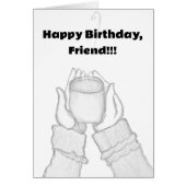 black and white hands with coffee on Note Card (正面)